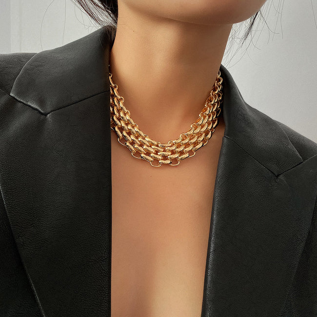 Punk Style Chunky Curb Chain Choker Necklace Main image