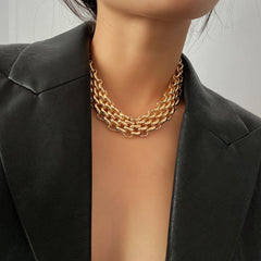 Punk Style Chunky Curb Chain Choker Necklace