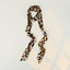 Leopard Print Skinny Long Neck Tie Ribbon Scarf