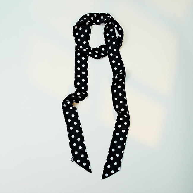 Polka Dot Long Thin Neck Bag Wrap Scarf Main image
