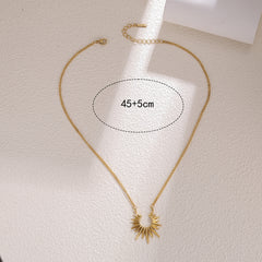 Vintage Style Gold Plated Sunflower Collar Necklace