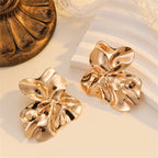 Textured Asymmetrical Geometric Earrings