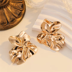 Textured Asymmetrical Geometric Earrings