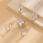 5-Piece Liquid Metal Ring Set