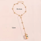 Heart Charm Hand Back Chain Finger Bracelet