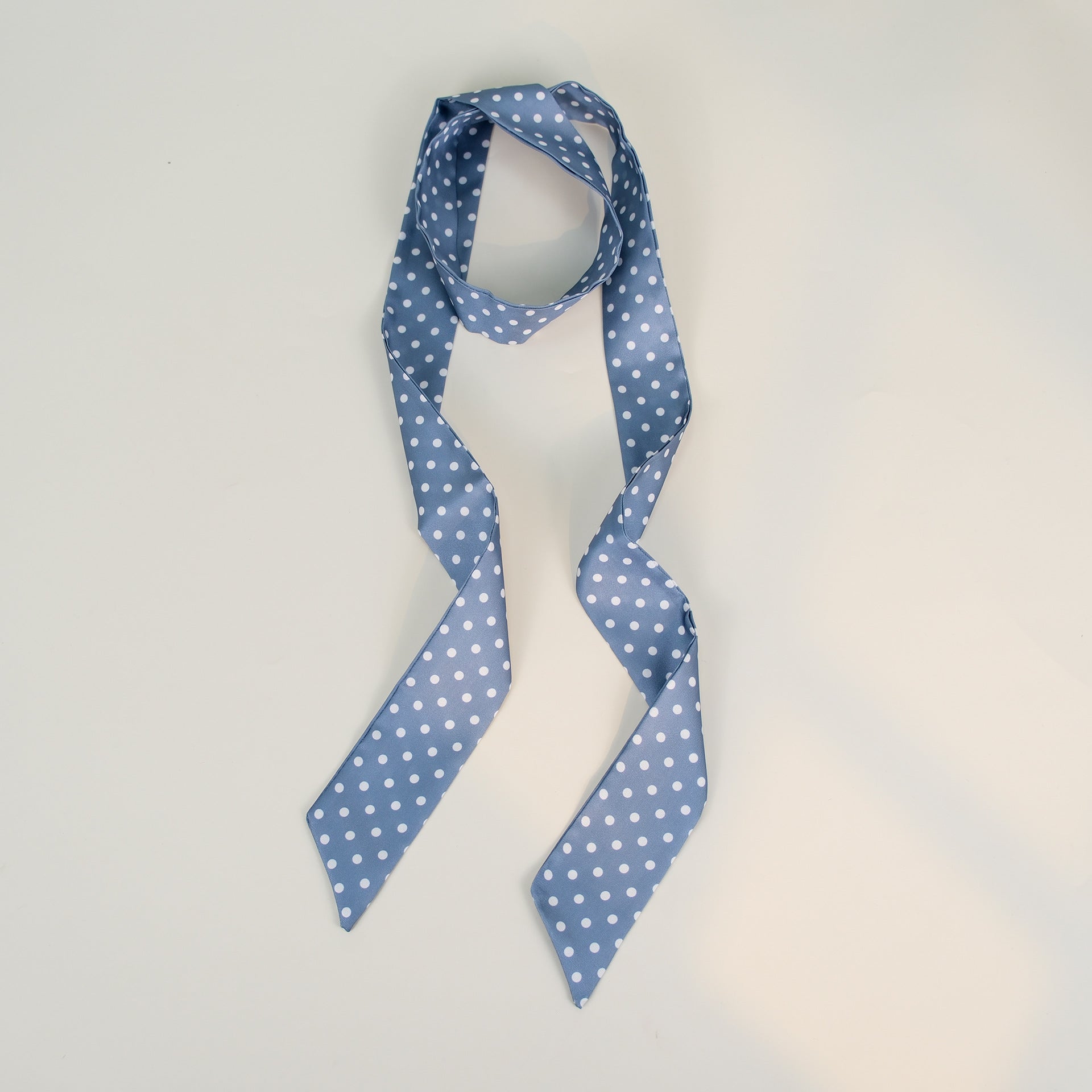 Polka Dot Elegant Long Thin Print Neck Scarf