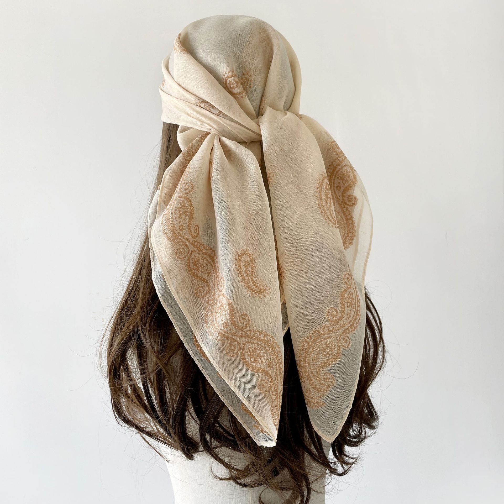 Paisley Print Large Square Retro Shawl Scarf Main image