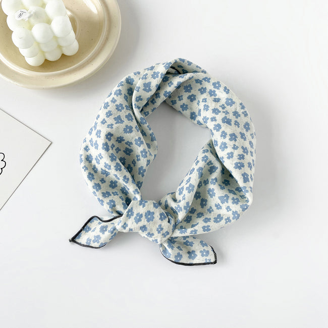 Cotton Floral Print Square Head Neck Scarf Main image