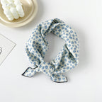 Cotton Floral Print Square Head Neck Scarf
