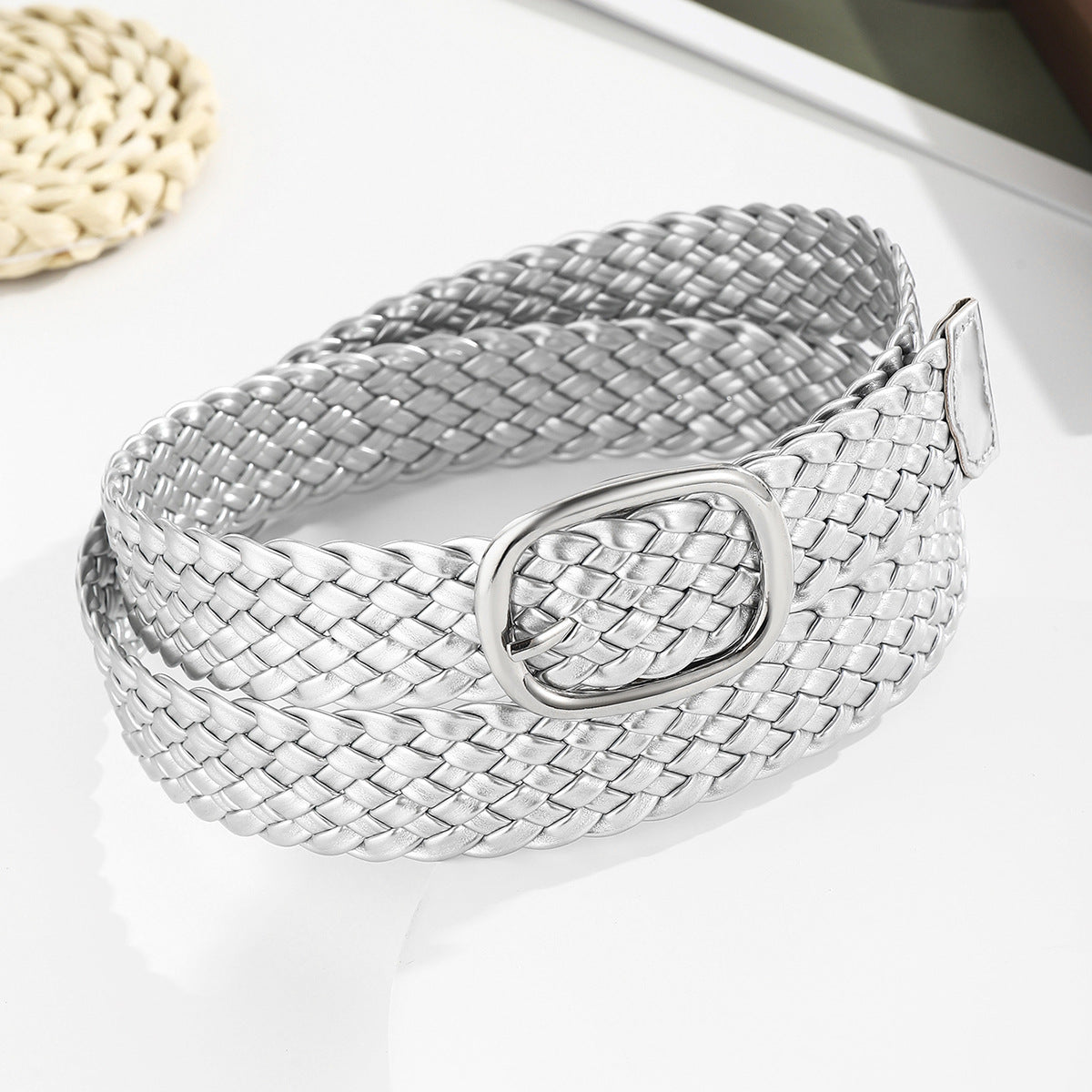 Handmade Woven Patent Leather Belt Secondary image
