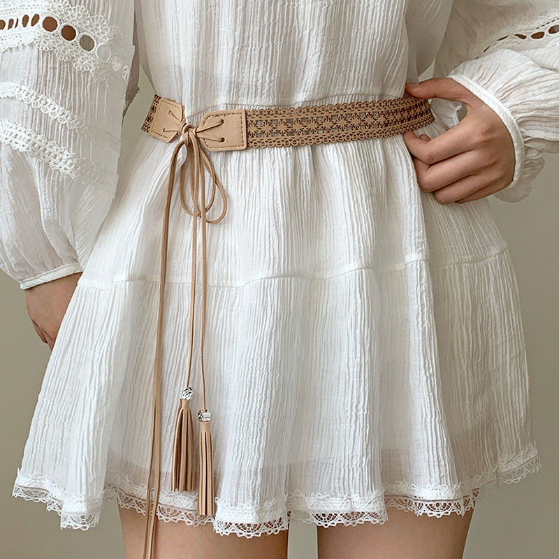 Boho Handmade Woven Wide Waist Belt