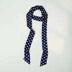 Polka Dot Long Thin Neck Bag Wrap Scarf