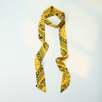 Paisley Print Skinny Narrow Neck Ribbon Scarf