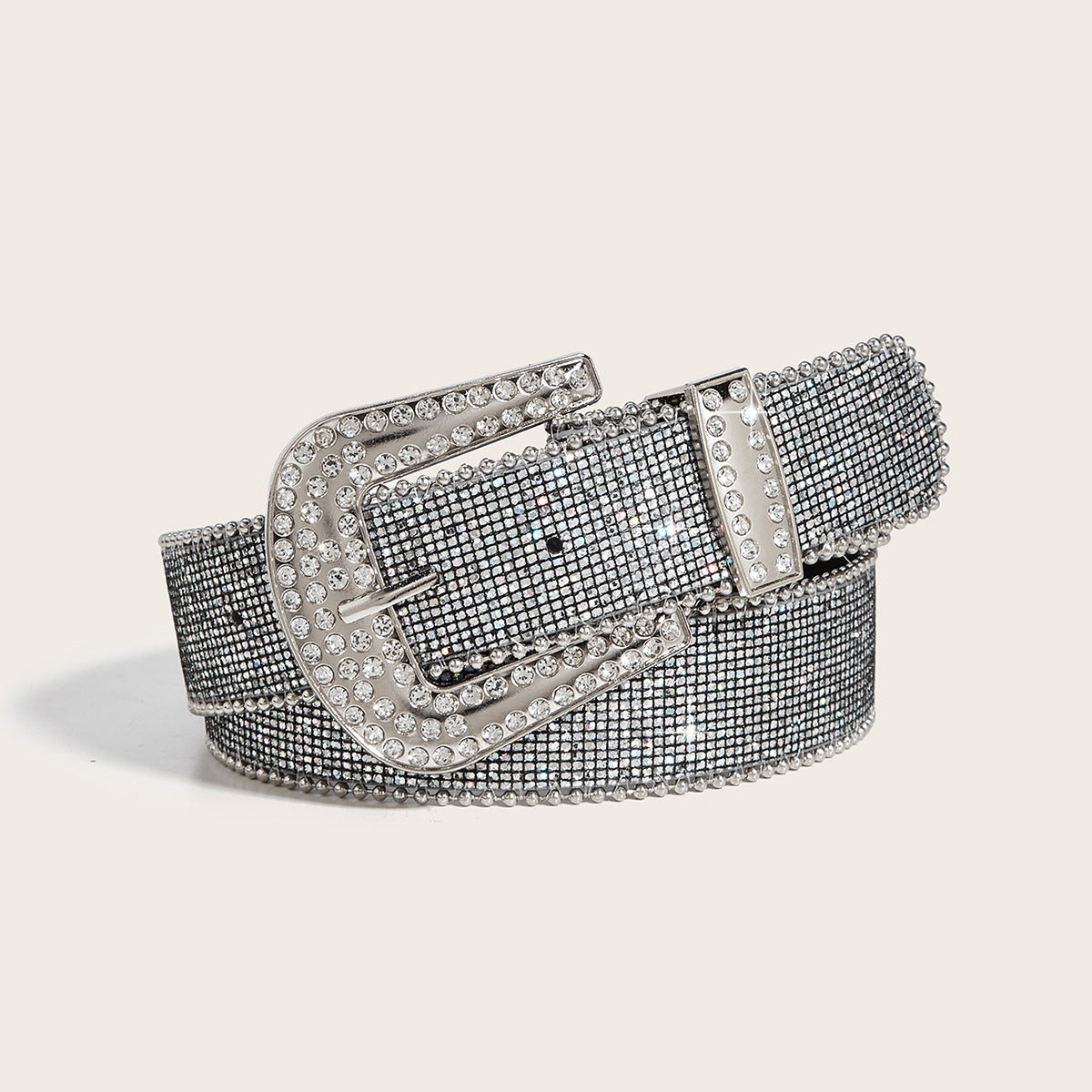 Chic Rhinestone Buckle Y2K Belt