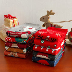 Cute Christmas Pattern Mid Calf Warm Christmas Socks
