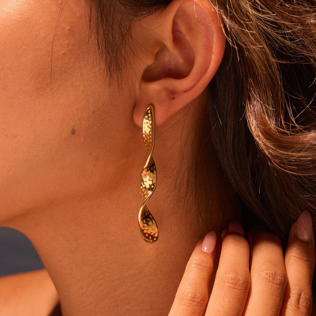 Modern Twist Design Stainless Earrings Main image