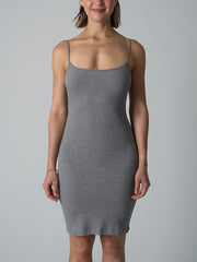 Ribbed Spaghetti Strap Stretchy Slim Fit Bodycon Mini Dress