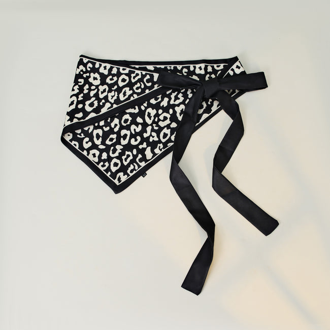 Leopard Print Triangle Tie Bandana Retro Head Scarf Main image