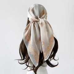 Paisley Print Large Square Retro Shawl Scarf