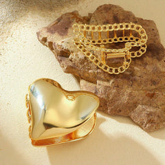 Metal Heart Design Hair Claw