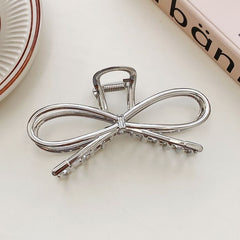 Minimalist Metal Bow Design Hair Claw
