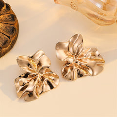 Textured Asymmetrical Geometric Earrings