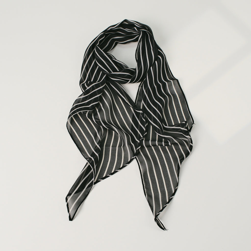 Striped Long Lightweight Sun Protection Scarf