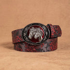 Wild Horse Buckle Embossed Belt