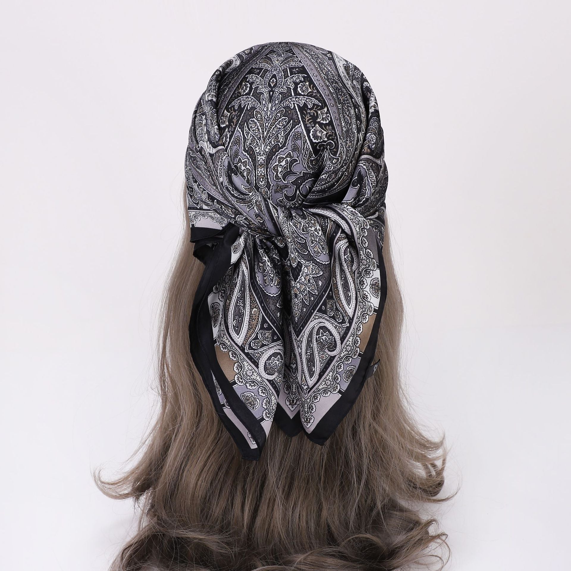 Elegant Paisley Square Shirt Neck Scarf