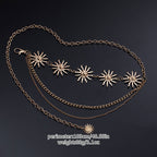 Adjustable Sunflower Moon Metal Waist Chain