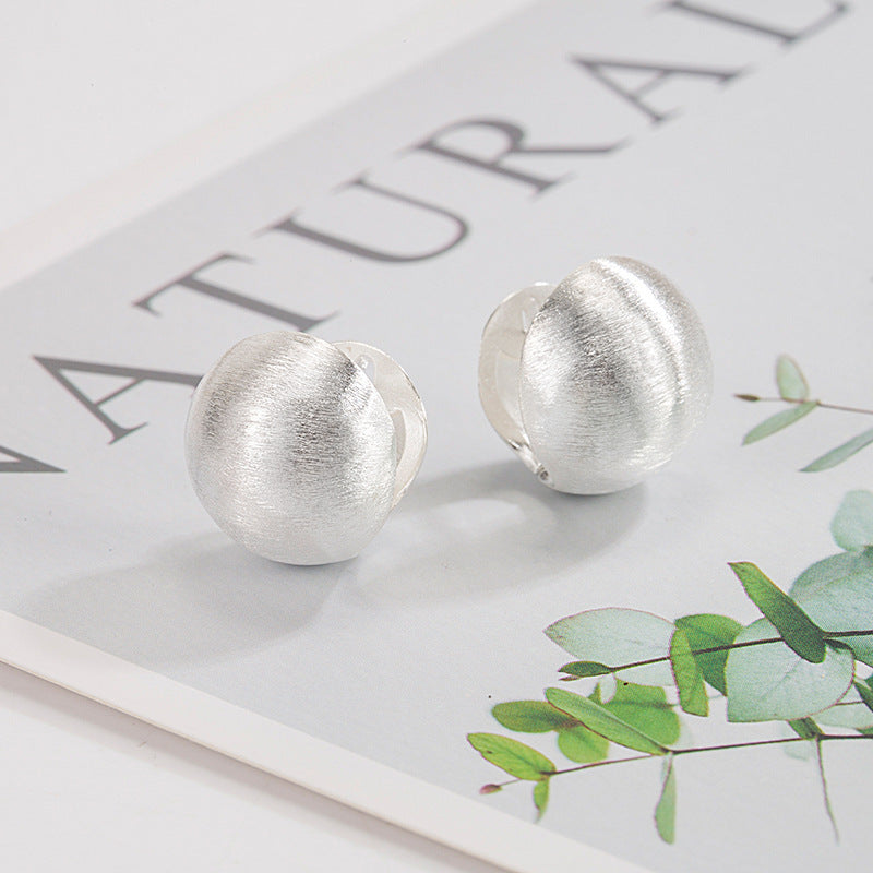 Minimalist Textured Ball Ear Cuff Earrings Secondary image