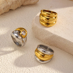 Titanium Steel Seamless Band Ring