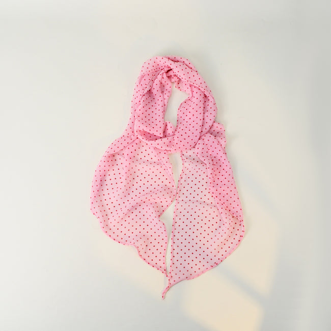 Polka Print Long Lightweight Scarf Main image