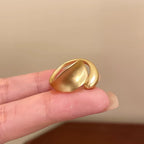 Open Irregular Ring Matte Gold Knuckle Ring