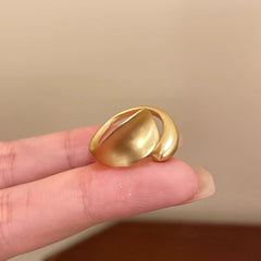 Open Irregular Ring Matte Gold Knuckle Ring