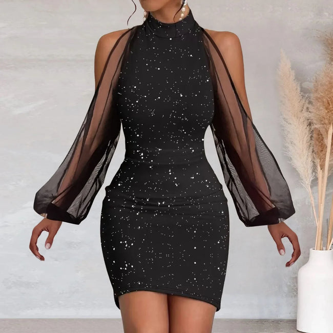 Women’s Cocktail Glitter Sparkly Sequin Spaghetti Strap Nightclub Formal Evening Prom Dress Main image