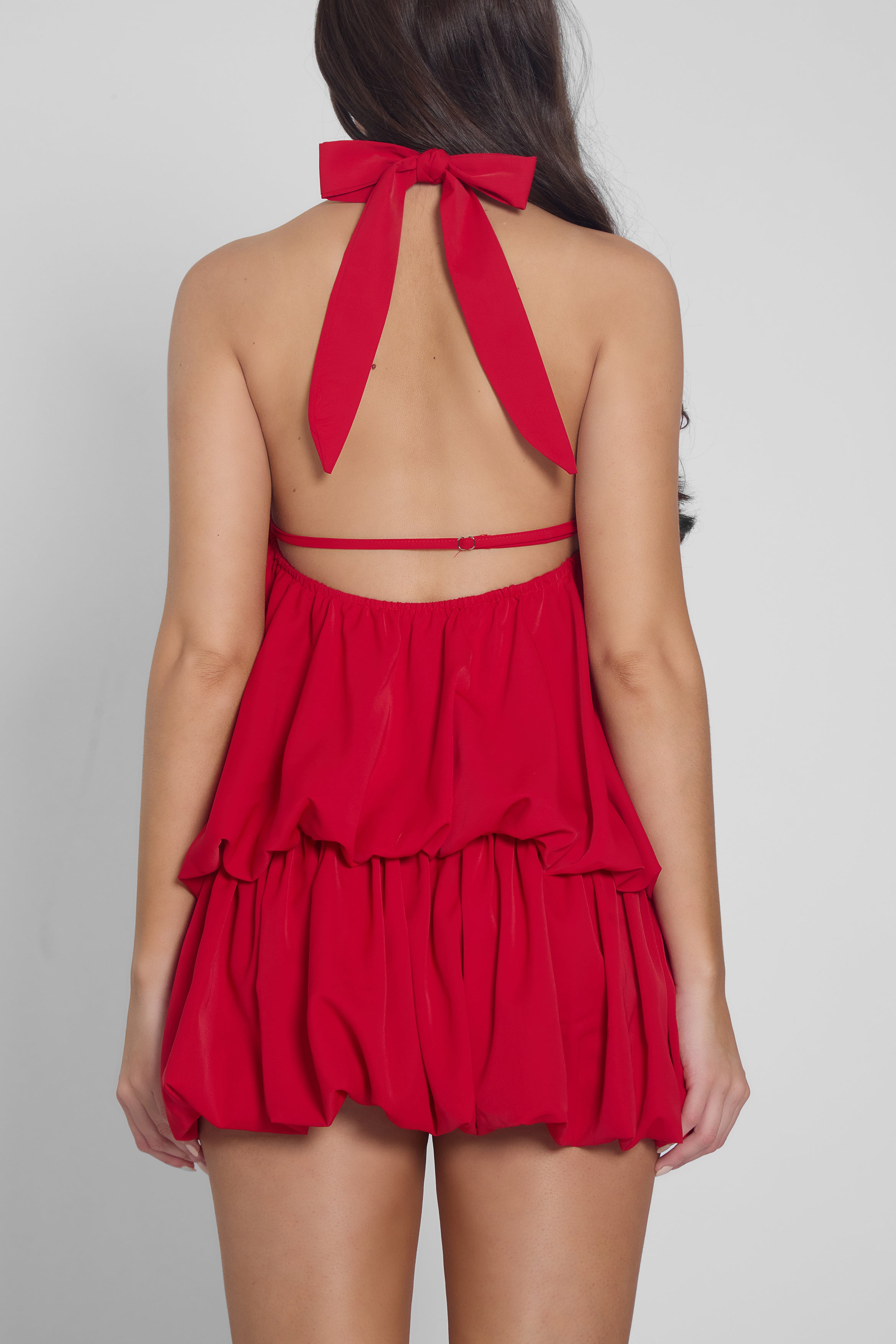 Cherry Bubble Mini Trendy Dress - Red Secondary image