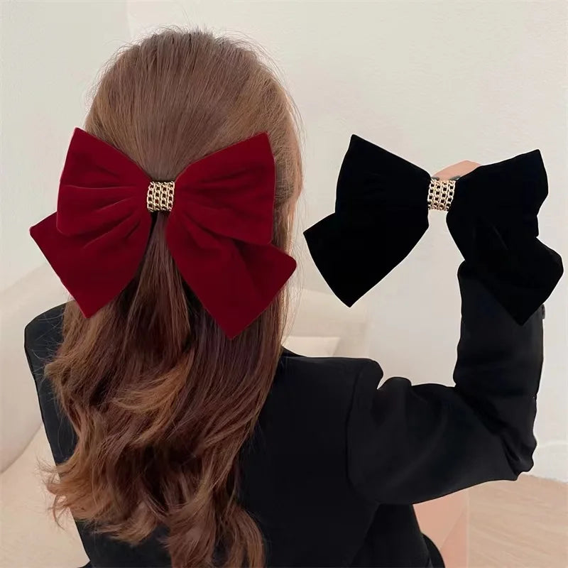 Elegant Vintage Black Wine Red Prom Party Christmas Hair Accessory