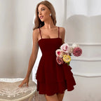 Sexy Sling Summer Women’s 2024 New Bow Lace up Skinny High Waist Female Mini Dress