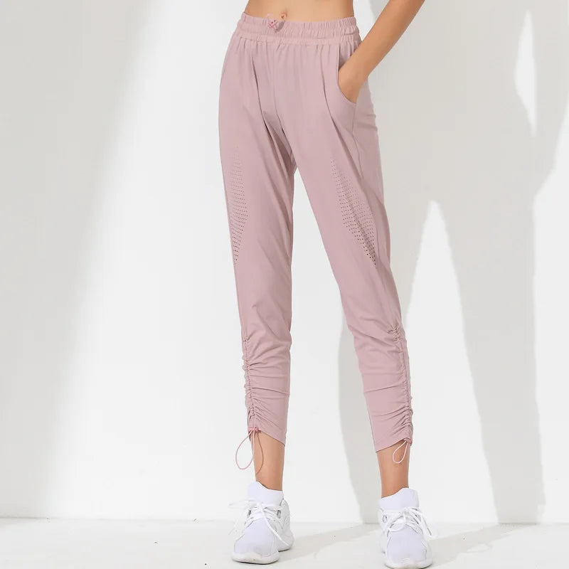 Stretch Tapered Lounge Run Sweatpants Pink / S