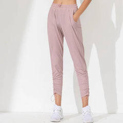 Stretch Tapered Lounge Run Sweatpants Pink / S