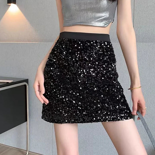 Stylish Comfy Sequins Short Skirt