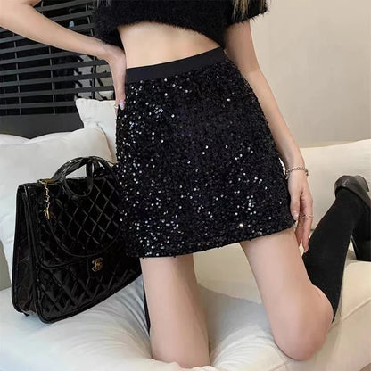 Stylish Comfy Sequins Short Skirt