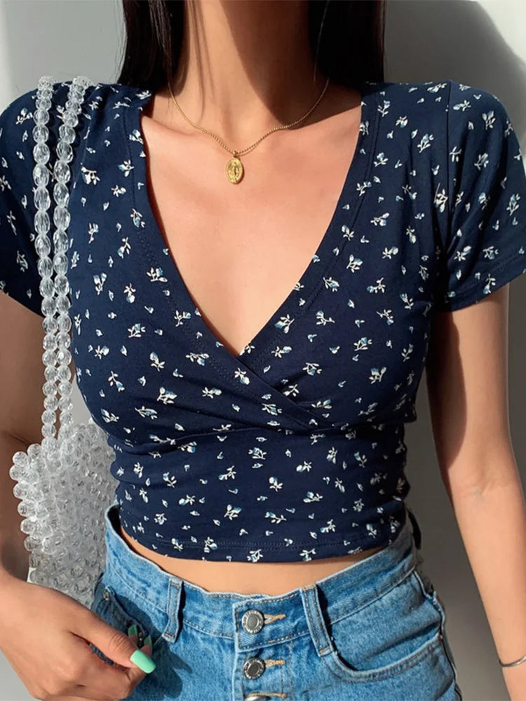Slimming High Waist Wild Women’s Top Short Sleeve Tee