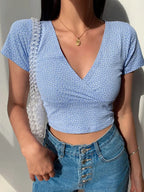 Slimming High Waist Wild Women’s Top Short Sleeve Tee