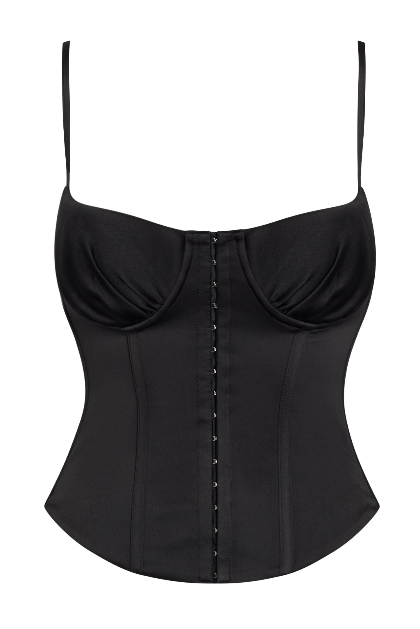 Luce Longline Satin Trendy Bustier Corset Top