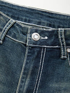 Rhinestone Chrome Hearts Flare Leg Jeans Flare Jeans