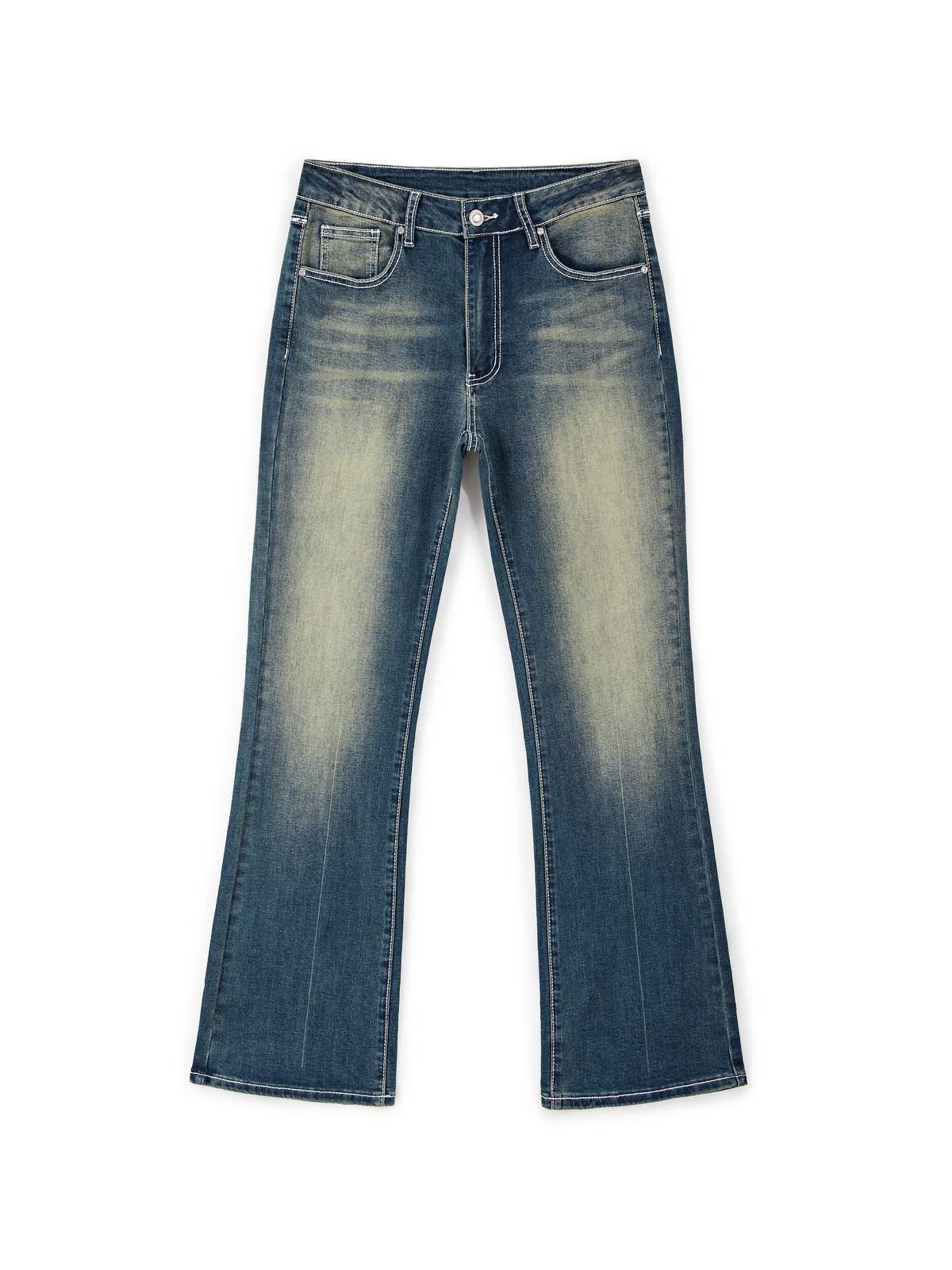 Rhinestone Chrome Hearts Flare Leg Jeans Flare Jeans
