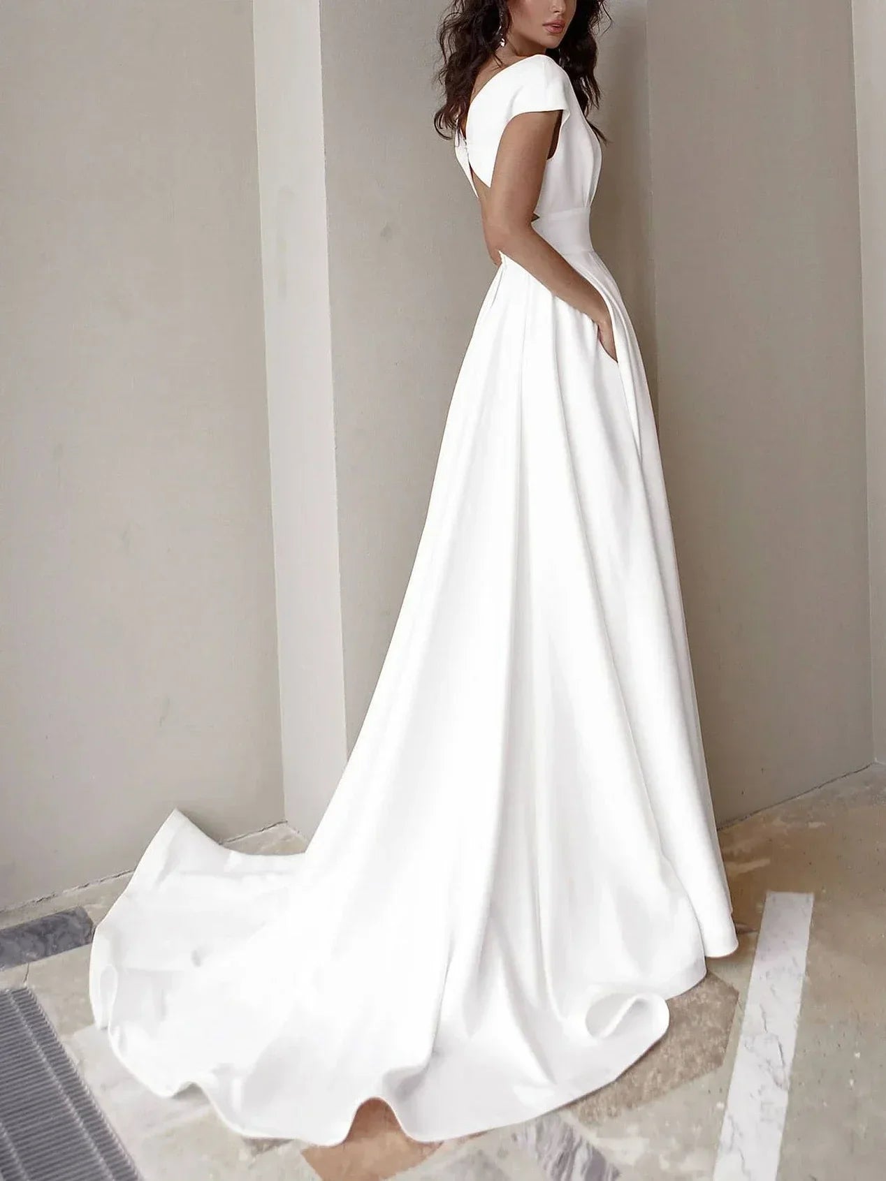 V neck Ruffled Evening Long High Waist Elegant Party 2024 New Sexy Irregular Graduation Prom Dress