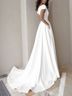 V neck Ruffled Evening Long High Waist Elegant Party 2024 New Sexy Irregular Graduation Prom Dress